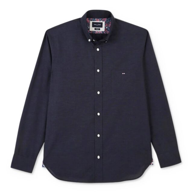 Eden Park Cotton Shirt In Navy