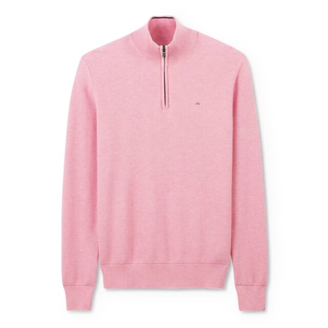Eden Park Honey Cam Half Zip In Pink