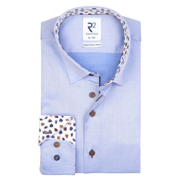R2 Amsterdam Fine Twill Shirt Light Blue