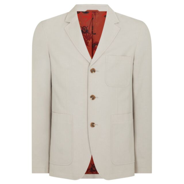 Remus Uomo Linen Dario Jacket In Beige