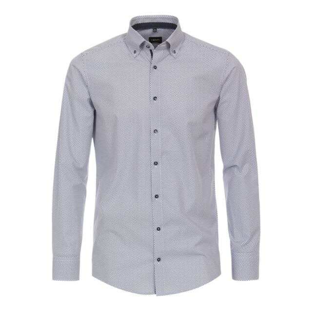 Venti Modern Fit City Shirt In Blue Prin