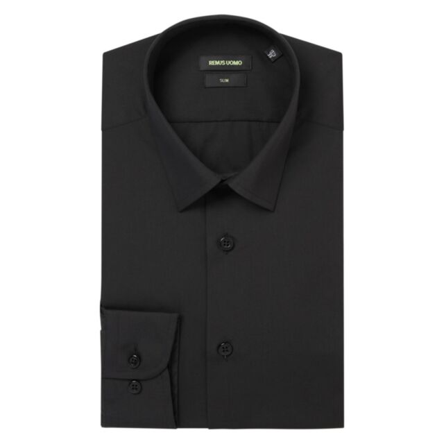 Remus Uomo Ashton Slim Fit Shirt in Blac