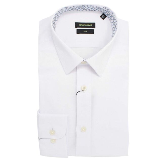 Remus Uomo Ashton Slim Pattern Shirt Whi