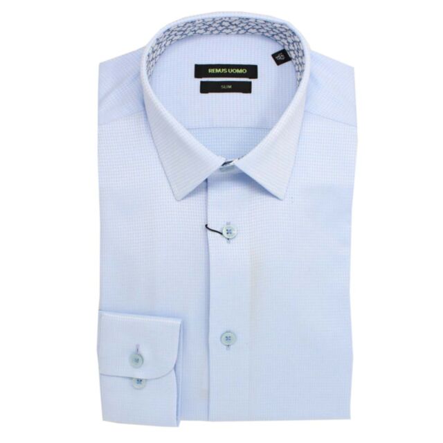 Remus Uomo Ashton Slim Pattern Shirt Blu