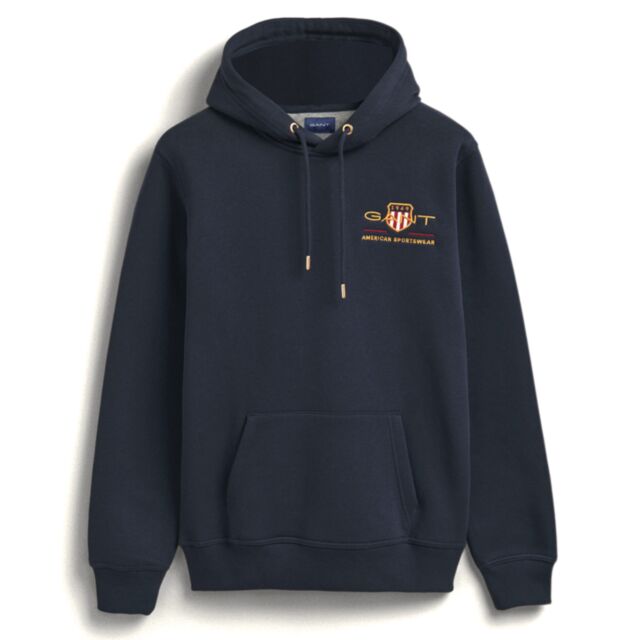 Gant Medium Archive Shield Hood Evening Blue