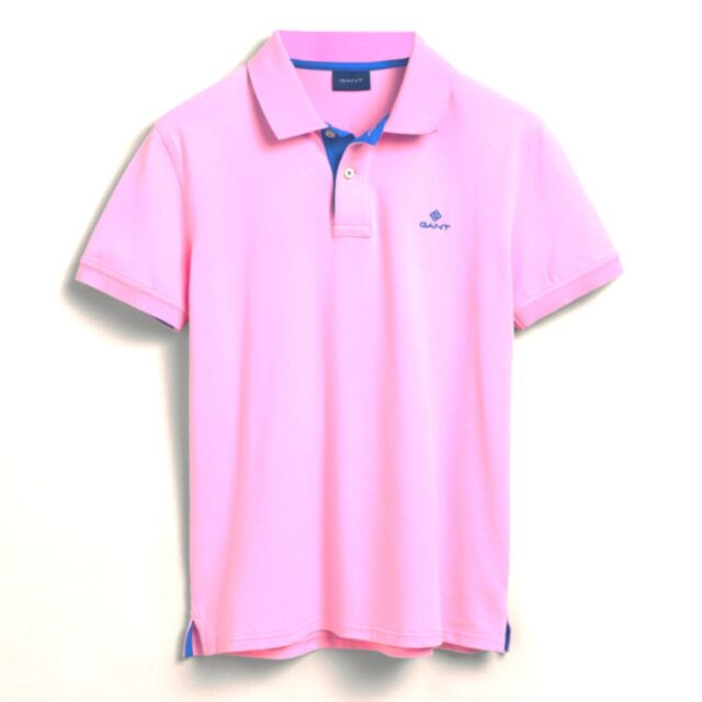 Gant Contrast Collar SS Rugger Bright Pi