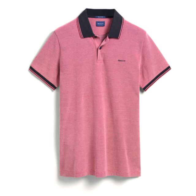 Gant 4-Col Oxford SS Pique Polo Magenta