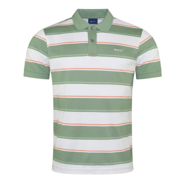 Gant Multi Stripe SS Pique Green