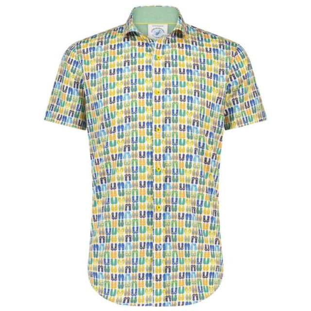 Fish Named Fred Flip Flops SS Shirt Gree