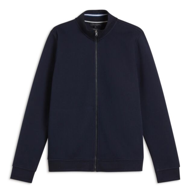 Ted Baker LS Regular Zip Through Navy