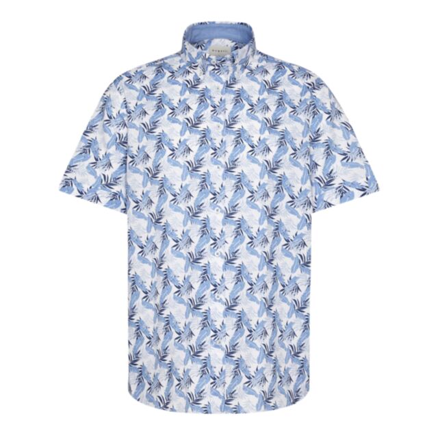 Bugatti Casual SS Printed Shirt Blue