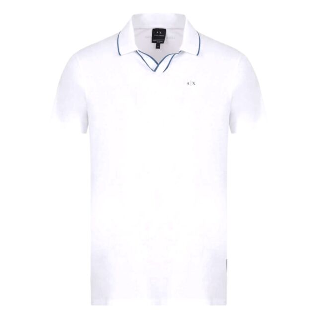 Armani Exchange Tipped Polo Shirt White