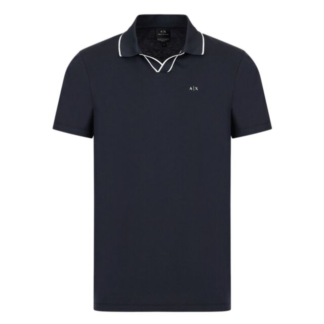 Armani Exchange Tipped Polo Shirt Navy