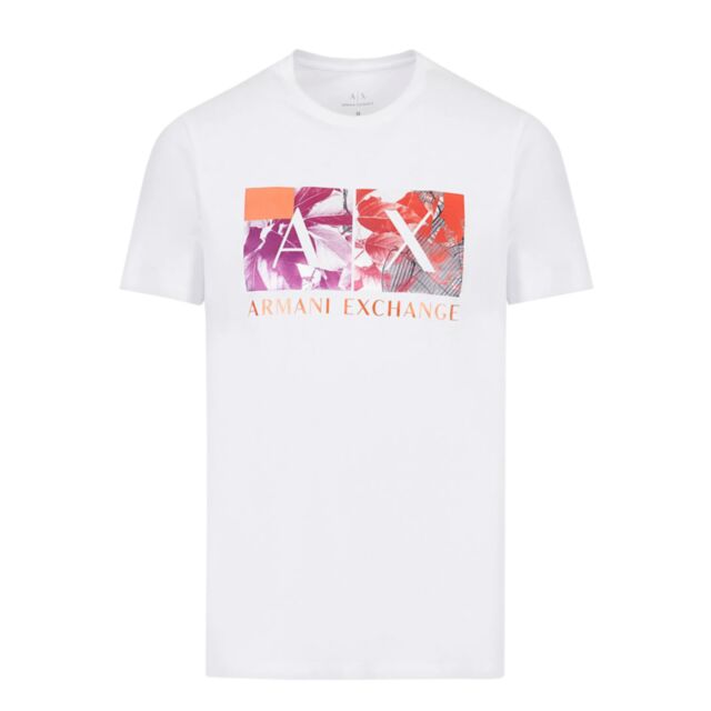 Armani Exchange Centre Logo Tee White