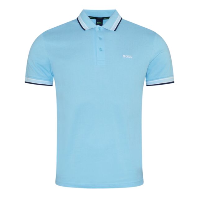 Boss Paddy Polo Shirt In Pastel Blue