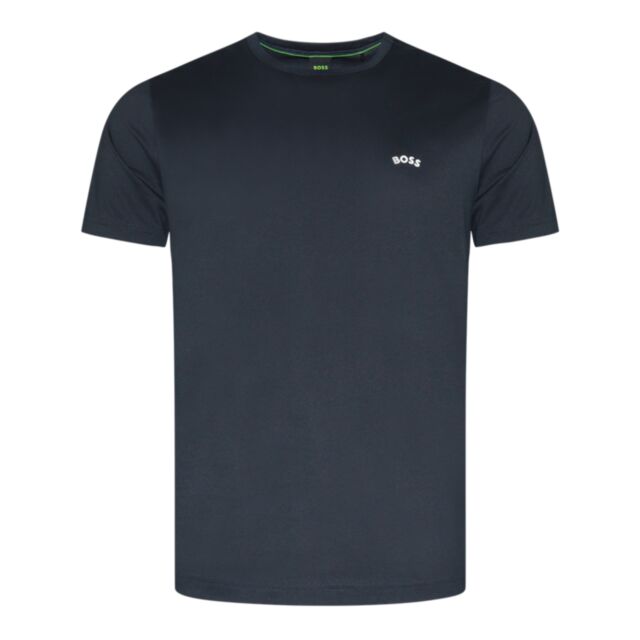 Boss Tee Curved T-Shirt Dark Blue