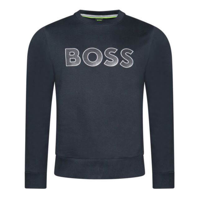 Boss Salbo Big Logo Sweat Dark Blue