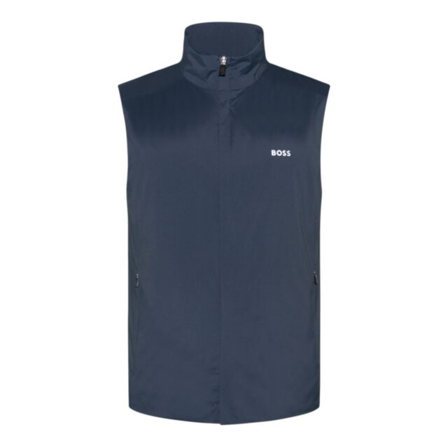 Boss V Axis Small Logo Gilet Dark Blue