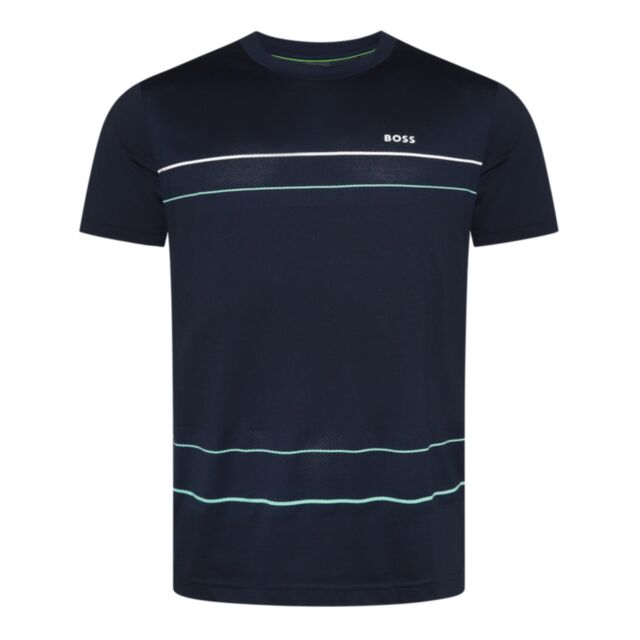 Boss Tee 11 Lined T-Shirt Dark Blue