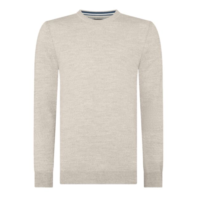 Remus Uomo LS Nk Sweater Oatmeal