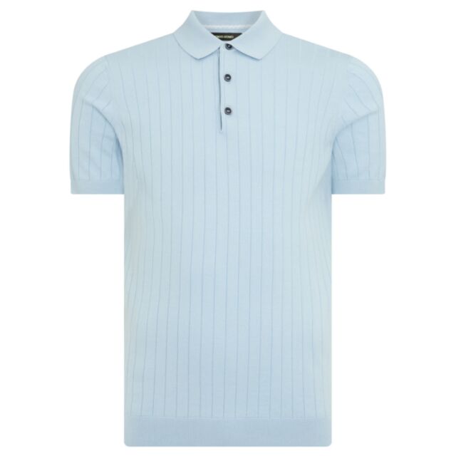 Remus Uomo SS Knitted Polo Sky Blue