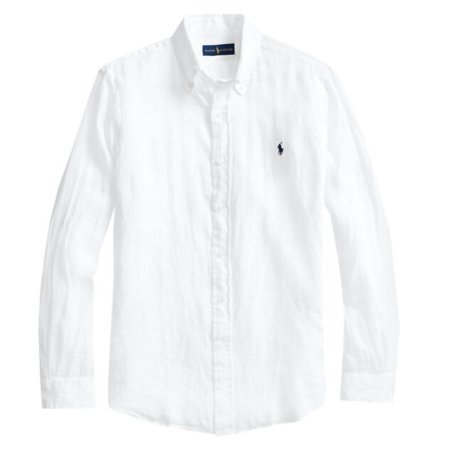 Ralph Lauren LS Linen Shirt White