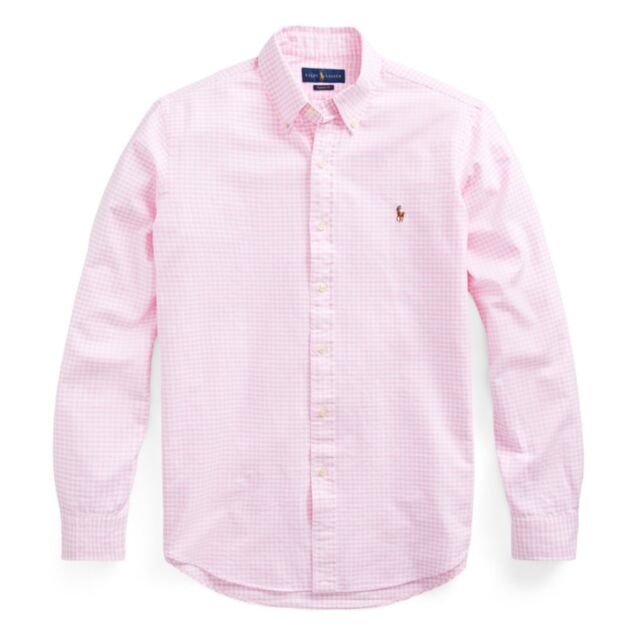 Ralph Lauren Slim LS Gingham Shirt Pink