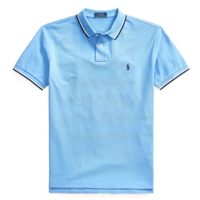 Ralph Lauren Slim Fit Tipped Polo Blue