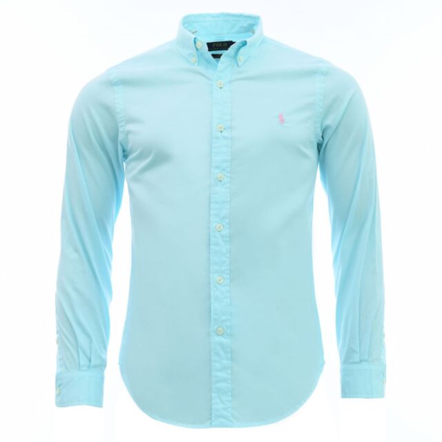 Ralph Lauren LS Sport Shirt In Aqua