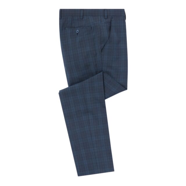 Remus Uomo Lucian Trouser Navy Check
