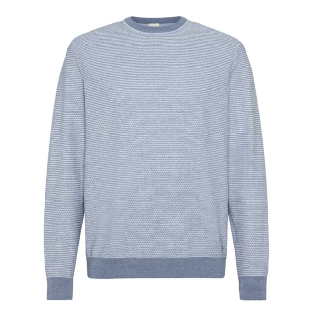Bugatti Knitted Crew Nk Sweater Light Bl