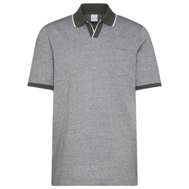Bugatti Contrast Collar Polo Moss