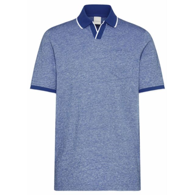Bugatti Contrast Collar Polo Blue