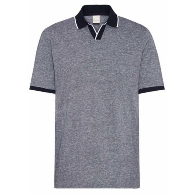 Bugatti Contrast Collar Polo Navy Blue