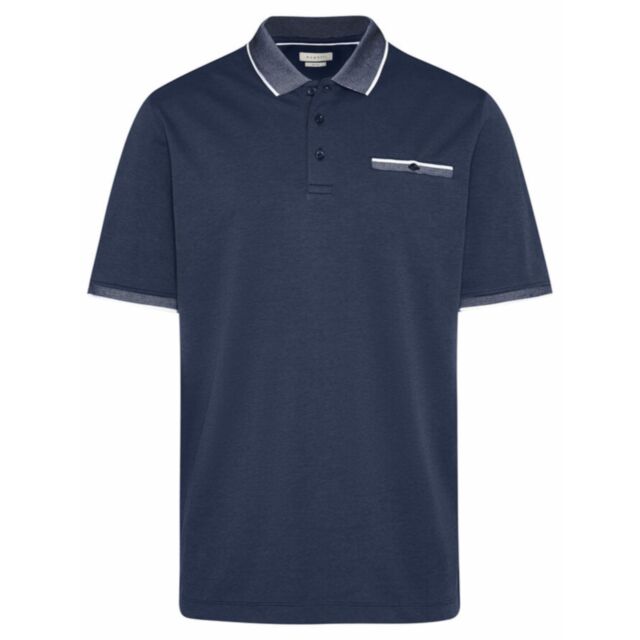 Bugatti Contrast Collar Polo Navy
