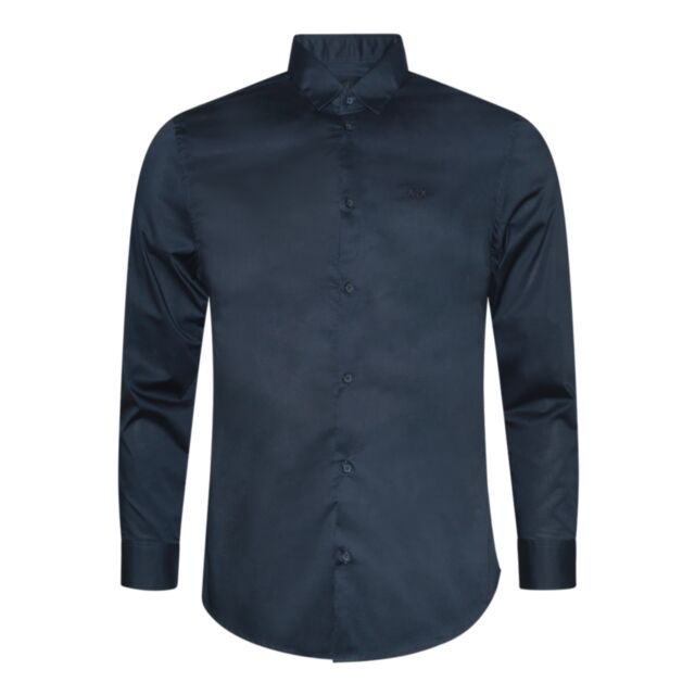 Armani Exchange Poplin Shirt Navy