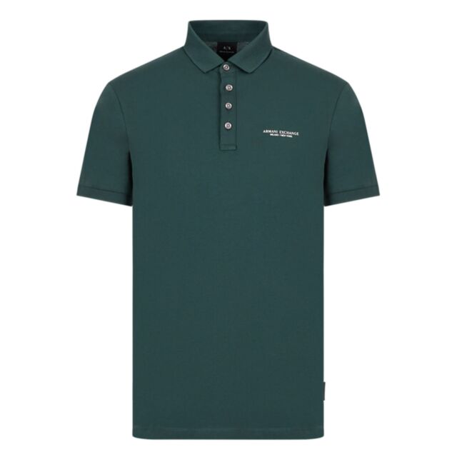 Armani Exchange Logo Polo Shirt Green