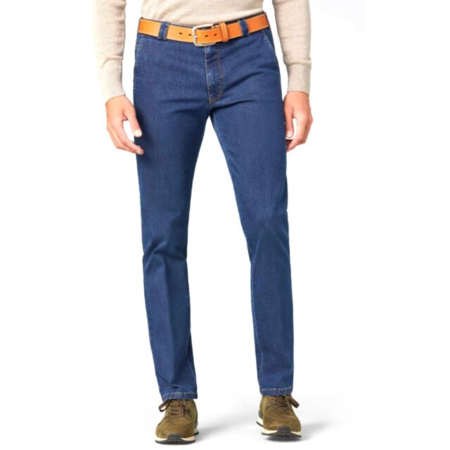 Meyer Roma Cotton Trouser In Denim