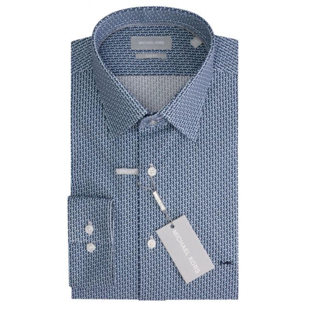 Michael Kors Slim Vertical MK Print Shir