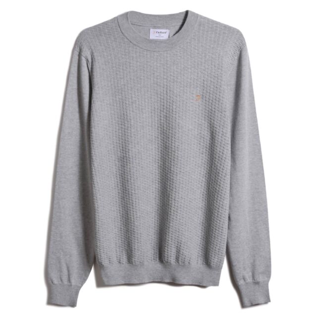 Farah Kirkley Textured Knit Grey Mar