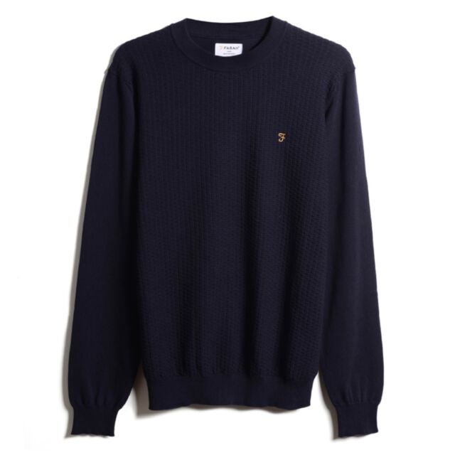 Farah Kirkley Textured Knit True Nav