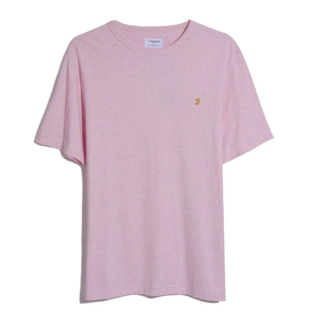 Farah Danny SS Tee In Mid Pink Marl