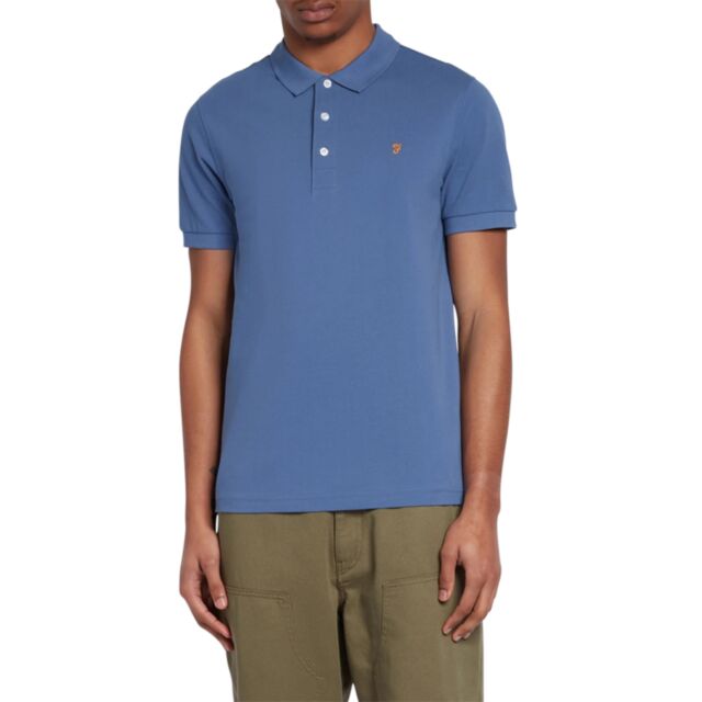 Farah Blanes SS Polo Caribbean Blue