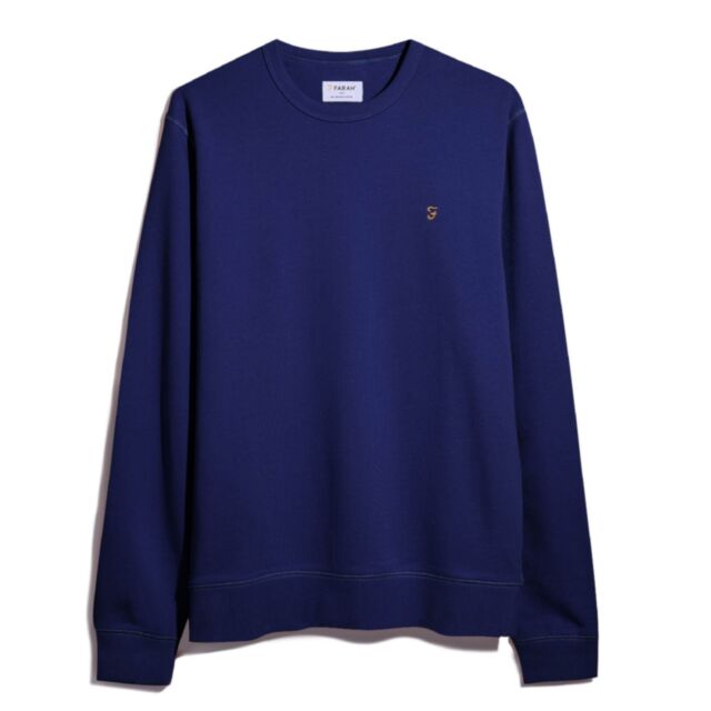 Farah Tim Crew Sweater Rich Indigo