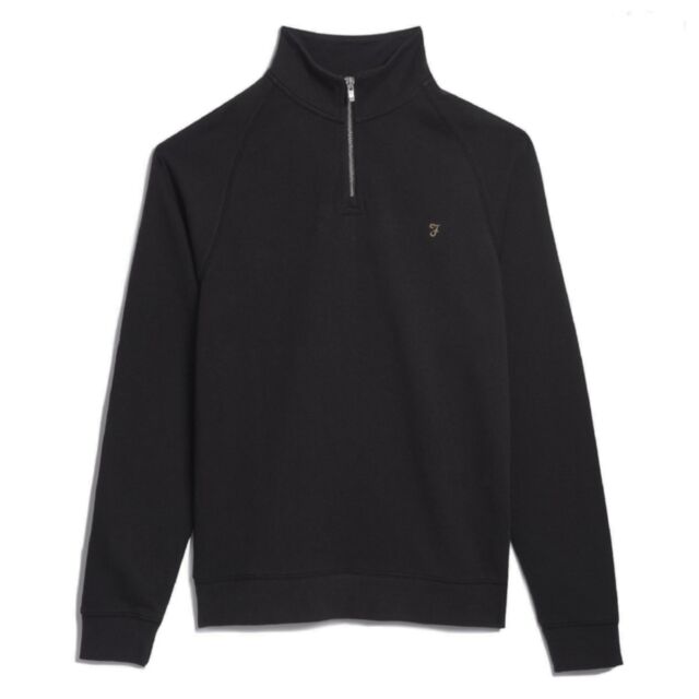 Farah Jim 1/4 Zip Sweater Black