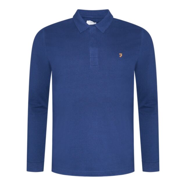Farah Haslam LS Polo In Rich Indigo