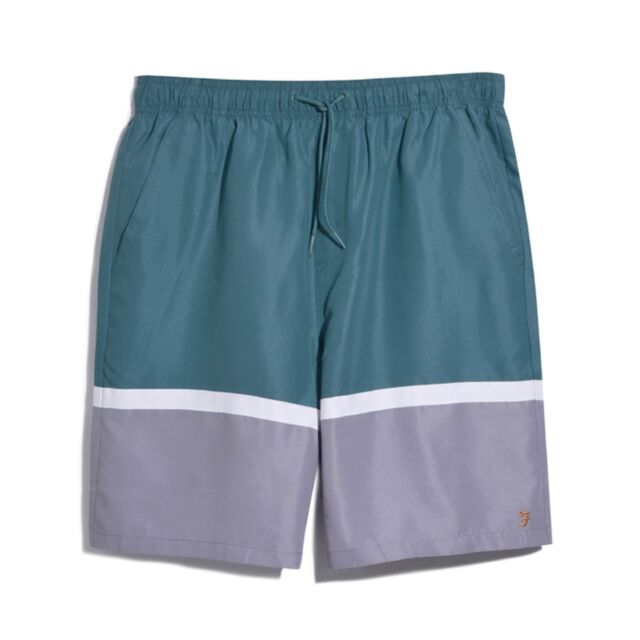 Farah Cut & Sew Swin Shorts Ocean