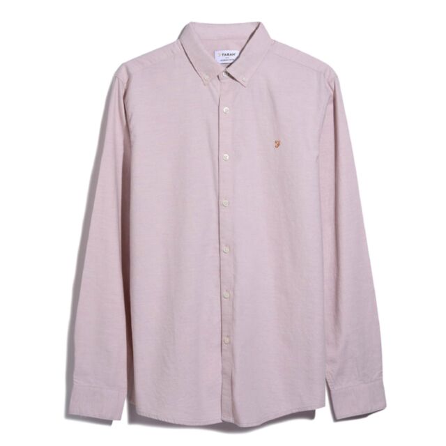 Farah Steen Slim Ls Bd Shirt Mid Pink