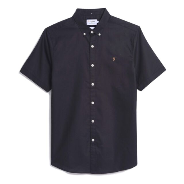 Farah Brewer SS Shirt Navy