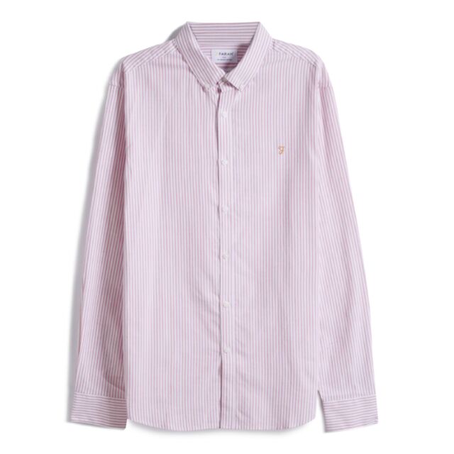 Farah Brewer Stripe LS BD Shirt Torch Or